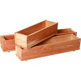 Blumenkasten Lärche Klein 65cm für Wasserspeicher