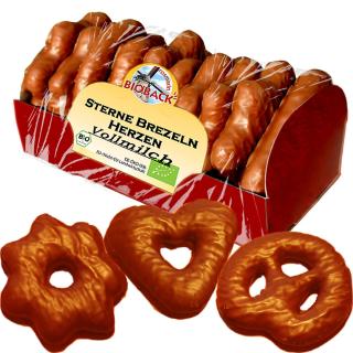 Lebkuchen Sterne,Brezeln,Herzen Vollmilch