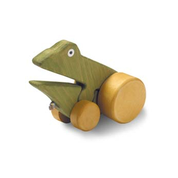 Frosch zum nachziehen - aus Holz