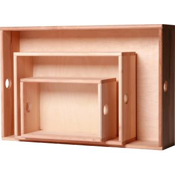 Stapelkiste Erle massiv 40x30x13 cm