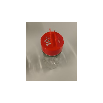 Gewürzstreuer aus Glas rot