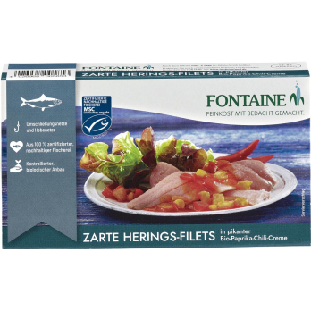 Fisch Heringsfilets in Paprika-Chili