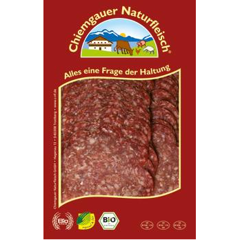 Salami Rindersalami geschnitten