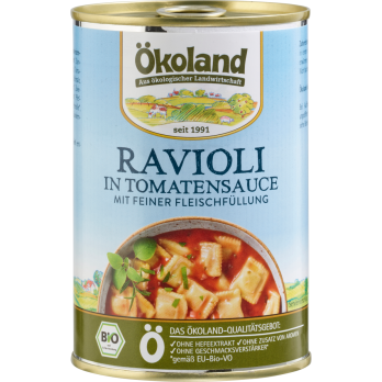 Ravioli mit Fleischfüllung in Tomatensauce ( Dose)